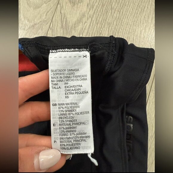 Adidas x Farm Rio Black Stripe Multi Sports Bra Crop Top - Picture 10 of 15